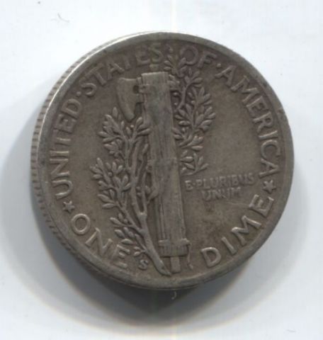 1 дайм (10 центов) 1945 года S США