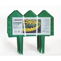 Бордюр для клумб 14х310 см 13 секций (цвет зелёный)_1