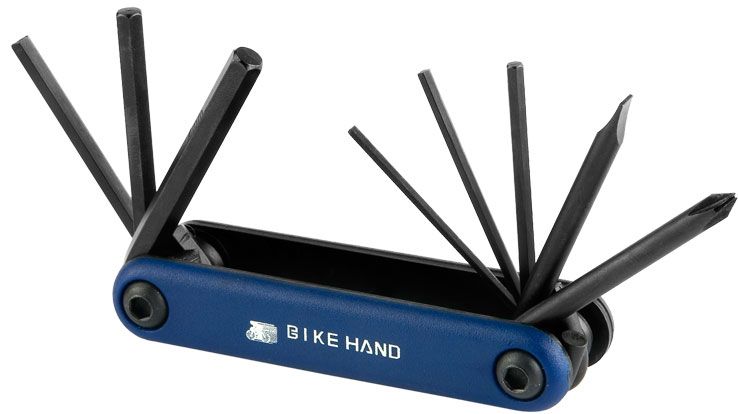 Набор ключей складной для велосипеда  YC-270 Bike Hand (8 ключей) синий