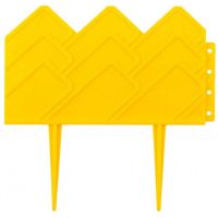 Бордюр для клумб 14х310 см 13 секций (цвет жёлтый)_3