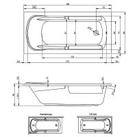 Riho ванна Future XL 190 х 90 см BC32 схема 3