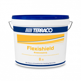 Terraco Flexishield Акриловая Высокоэластичная Краска для Фасадных Работ 15л