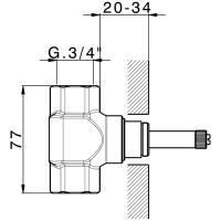Cisal вентиль для ванны и душа или труб ZA003310 схема 2