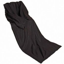 Плед-одеяло с рукавами Snuggie, цвет чёрный, вид 2
