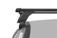 Багажник на крышу Kia Soul (c 2019г, без рейлингов), Lux, стальные прямоугольные дуги