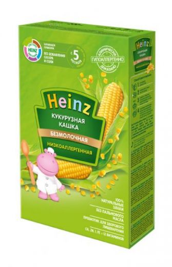 Каша Heinz без молока низкоаллергенная кукурузная с 5-ти месяцев, 200г