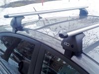 Багажник на крышу Hyundai Accent, Евродеталь, аэродинамические дуги