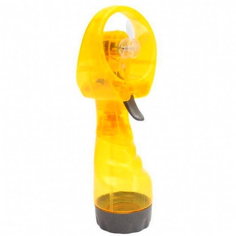 Портативный ручной вентилятор с пульверизатором Water Spray Fan, цвет жёлтый