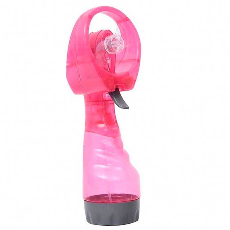 Портативный ручной вентилятор с пульверизатором Water Spray Fan, цвет розовый