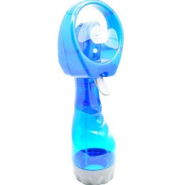 Портативный ручной вентилятор с пульверизатором Water Spray Fan, цвет голубой, вид 1
