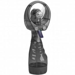 Портативный ручной вентилятор с пульверизатором Water Spray Fan, цвет чёрный, вид 1