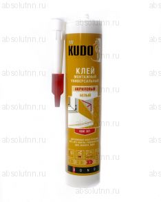 Клей-герметик монтажный KUDO "Жидкие гвозди" на акриловой основе, универсальный 280 мл