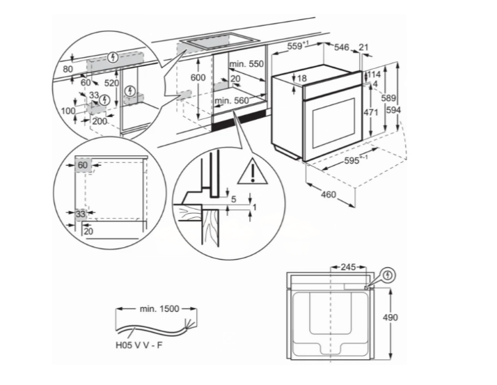 Электрический духовой шкаф electrolux okd5c51z