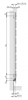 Настенный водный полотенцесушитель для ванной Zehnder Yucca Star лесенка YASC-120-050 50x108,8 см схема 4