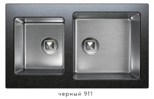 Кухонная мойка комбинированная TOLERO TWIST (кварц и нержавейка) TTS-840 (белый)