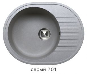 Мойка врезная кварцевая Tolero R-122 (серый)