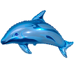 Шар ФИГУРА/28" Дельфин голубой 70 см