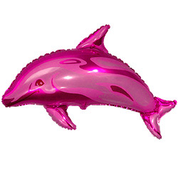 Шар ФИГУРА/28" Дельфин розовый 70 см