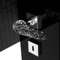 Ручка Glass Design Ice. хром полированный+прозрачный кристалл