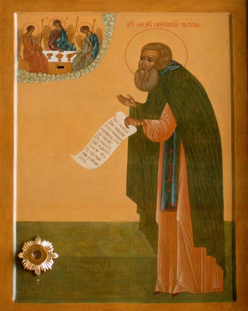 Икона Макарий Калязинский преподобный (рукописная)