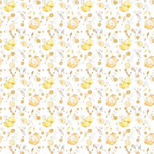 Хлопок Перкаль Желтые цветы на белом 50х37 limit
