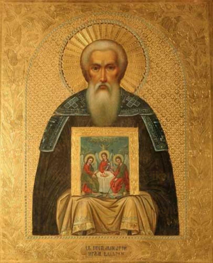 Икона Макарий Калязинский преподобный (рукописная)
