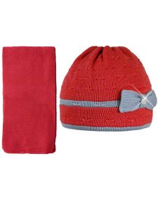 Зимний польский комплект из шапки и шарфа