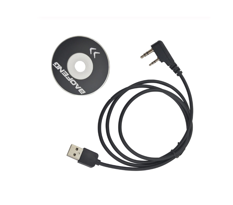USB кабель и CD диск для программирования цифровых раций Baofeng DM-; DMR