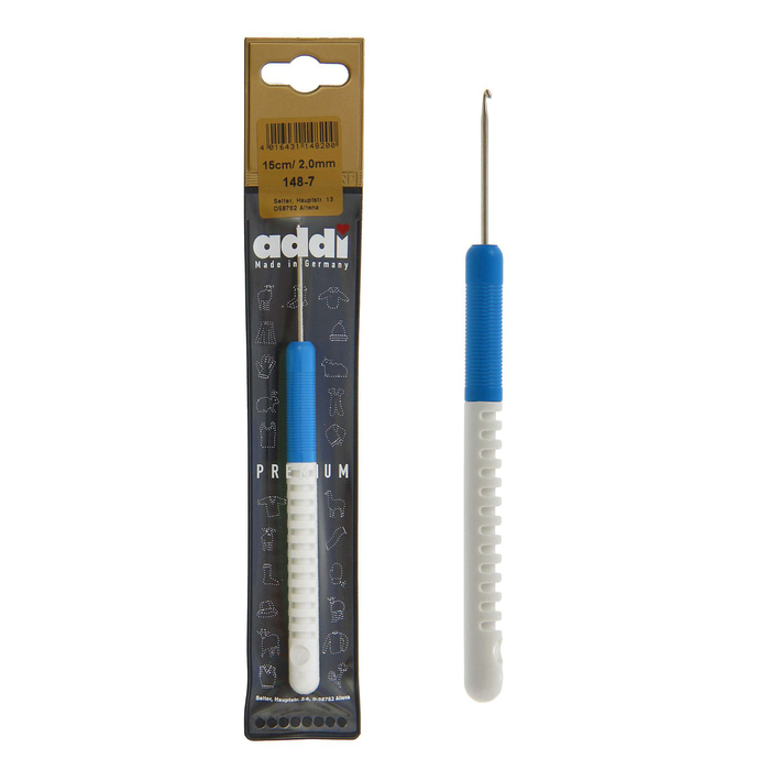 Крючок для вязания  ADDI с пластиковой ручкой (148-7)