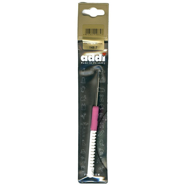 Крючок для вязания  ADDI с пластиковой ручкой 148-7/3.25-15