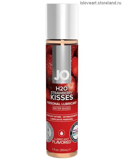 СЪЕДОБНЫЙ АРОМАТИЗИРОВАННЫЙ ЛУБРИКАНТ JO H2O Flavored Strawberry Kiss 30 мл