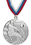 Медаль волейбол наградная с лентой 2 место 40 мм