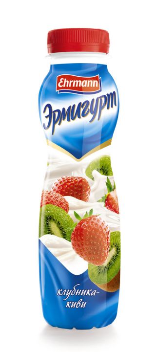 Напиток йогуртный Эрмигурт 1.2% питьевой  клубника/киви 290гр. Эрманн