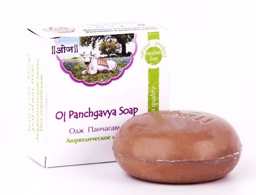 Мыло аюрведическое терапевтическое Одж Панчагавья | 100 г | Oj Panchgavya Soap