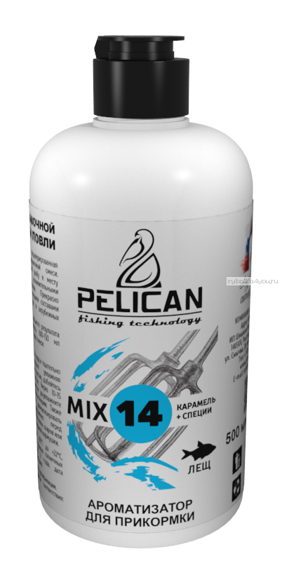 Ароматизатор Pelican MIX 14 Лещ / Карамель + Специи / 500 мл