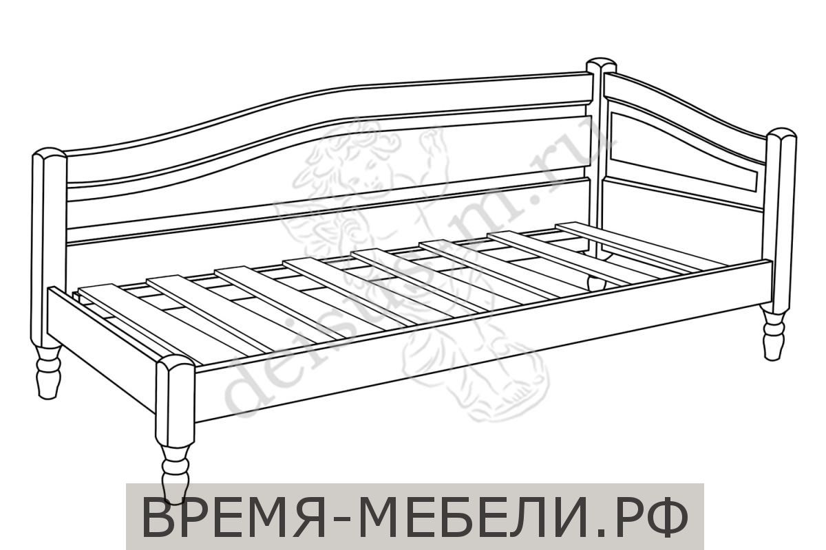Кровать Угловая-М 2 спинки