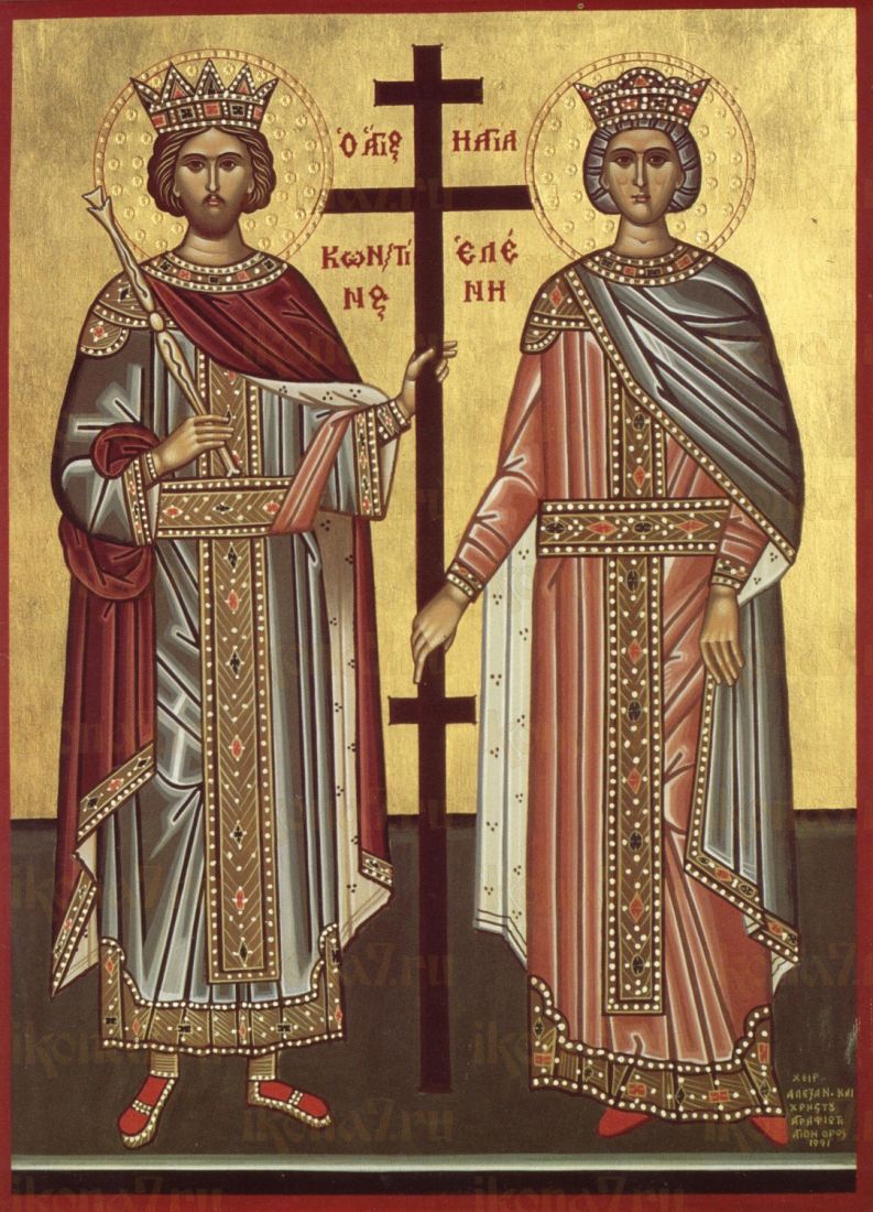 Икона Святой равноапостольный царь Константин (рукописная)