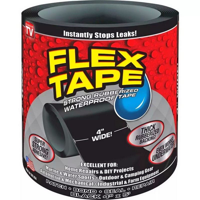 Сверхсильная клейкая лента Flex Tape, 10 x 152 см, цвет черный