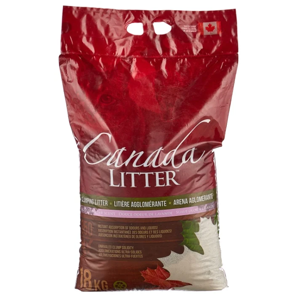 Комкующийся наполнитель Canada Litter Scoopable Lavender с ароматом лаванды 18 кг