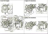 Двигатель Erma Power GX270 D25(9 л. с.) присоединительные размеры
