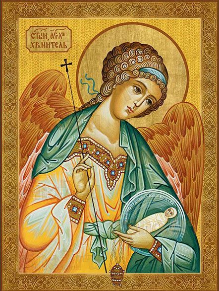 Икона Ангел-хранитель с младенцем