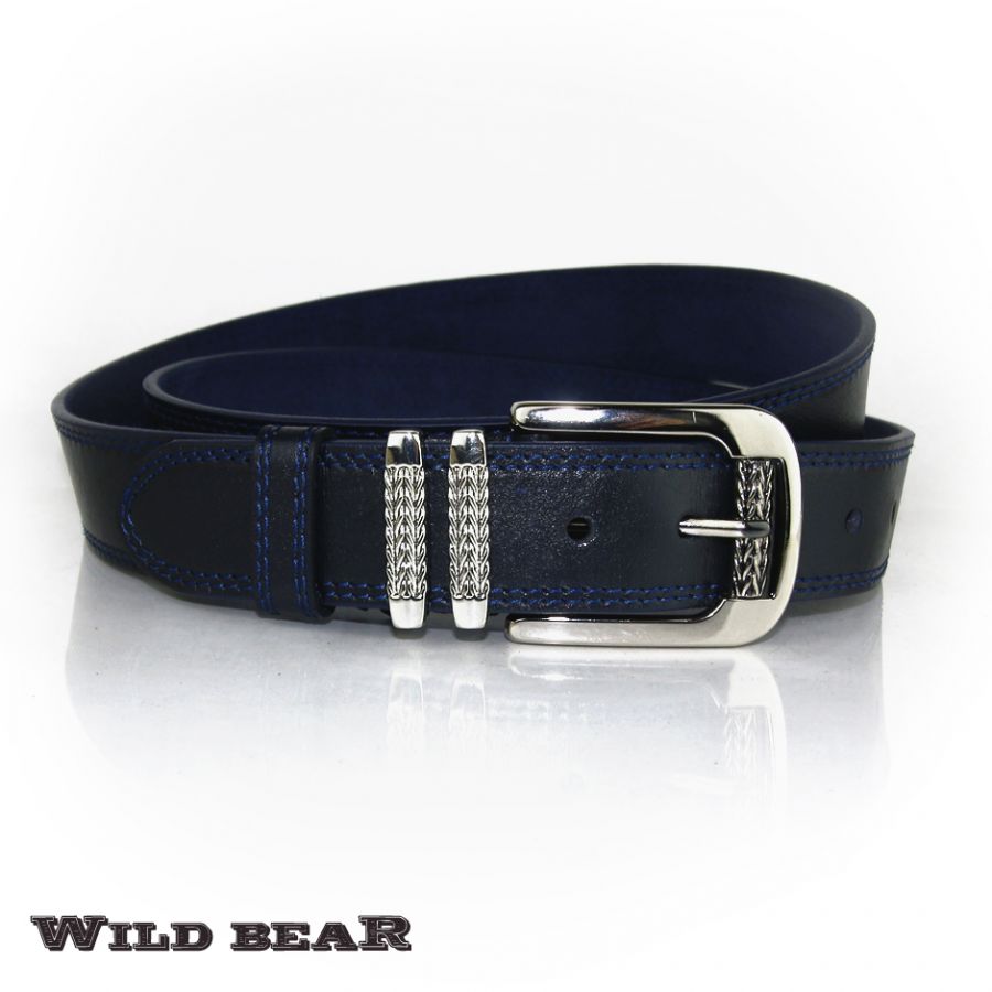 Ремень WILD BEAR RM-024m Dark-blue (в кожаном чехле)