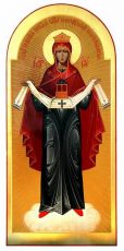 Покров Пресвятой Богородицы Краснохолмская икона Божией Матери (рукописная)