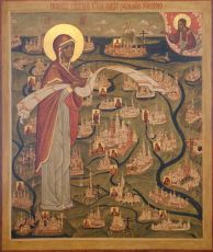 Покров Пресвятой Богородицы Над Землею Русскою икона Божией Матери (рукописная)