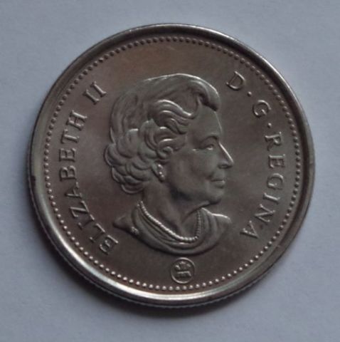 25 центов 2008 года Канада UNC