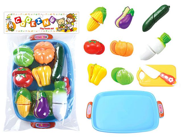 Н228С40 Набор игрушечных продуктов 11 предметов Овощи