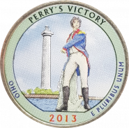 25 центов 2013 США Победа адмирала Перри (Perry's Victory) 17-й парк, цветной