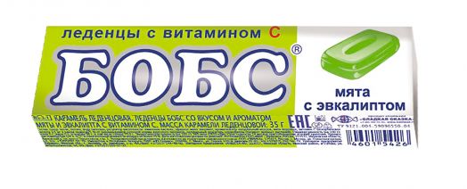 Бобс 35г мята-эвкалипт леденцы 24*12 (BS-3-1)