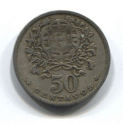 50 сентаво 1929 года Португалия, редкий год