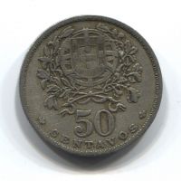 50 сентаво 1929 года Португалия, редкий год